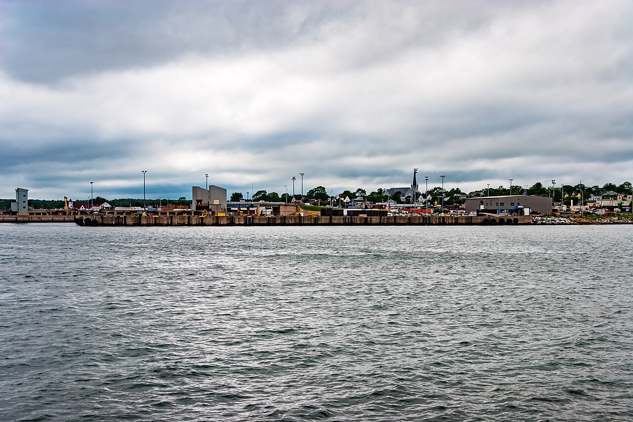 The harbour at North Sydney, Nova Scotia, where the Newfoundland ferry starts