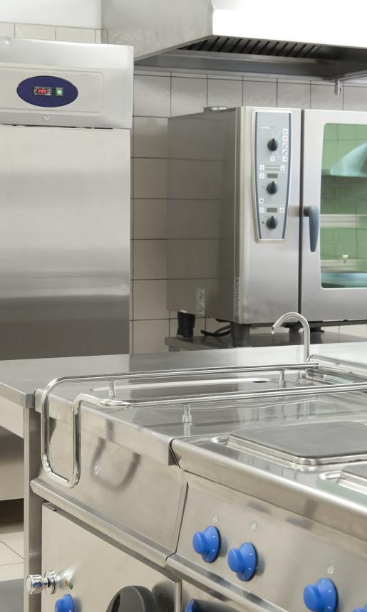 Restaurant kitchen appliances.